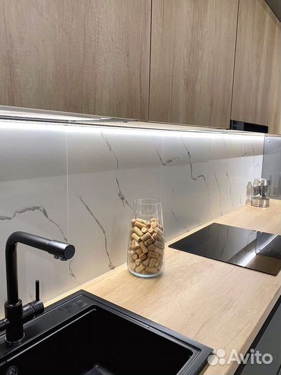 Прямая кухня с мдф фасадами