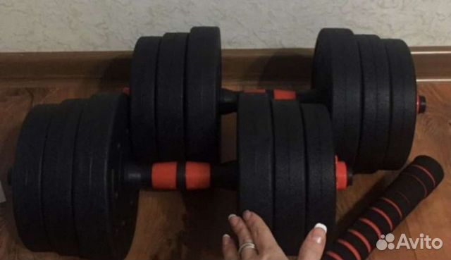 Гантели разборные 2/10 кг + переходник под штангу