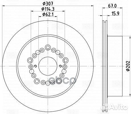 Диск тормозной lexus GS300 93-97/LS400 94-00 за