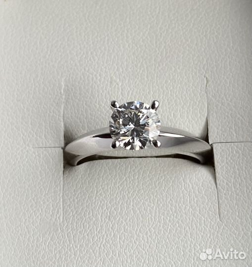 Кольцо золотое с бриллиантом 1.09 ct 18.25 размер