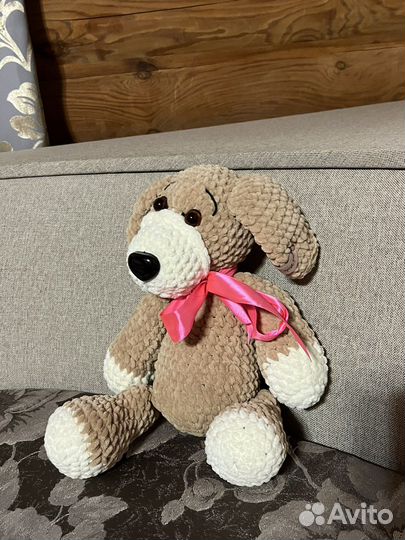 Вязанные игрушки собачка