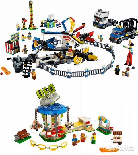 Lego Fairground 10244 Mixer + 31095 Carousel