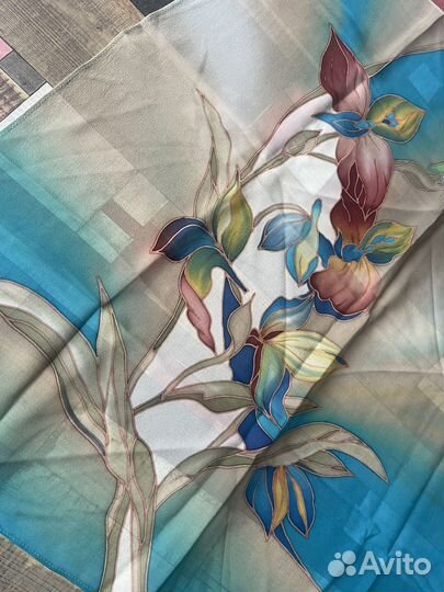 Платок винтаж шелк новый