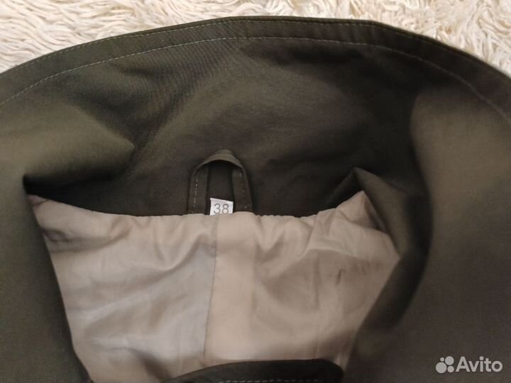 Плащ тренч хаки, Куртка Button Blue, Дубленка, р 1