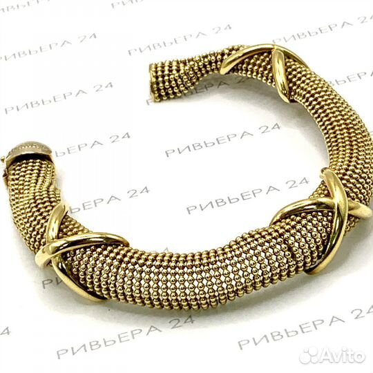 Золотой браслет женский 750 пробы 38.0 грамм