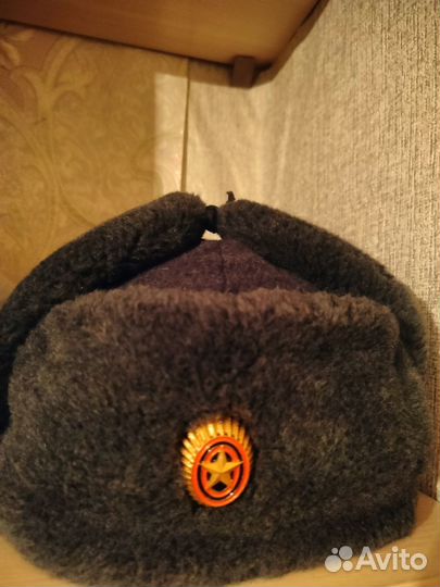 Шапка ушанка белка
