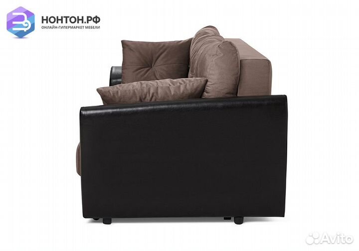 Диван еврокнижка Мадейра Lux кофе с молоком / кори