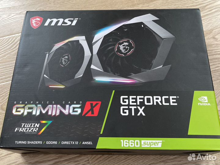 Новая видеокарта MSI 1660 super gddr6, на гарантии