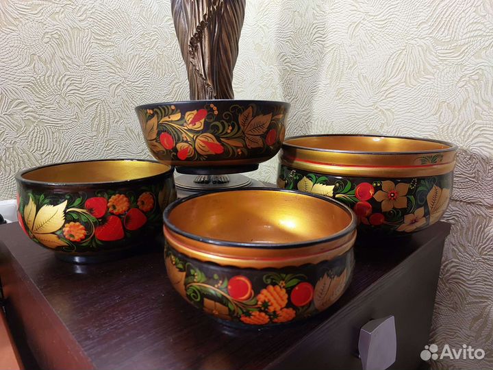Набор Деревянной Посуды Хохлома СССР