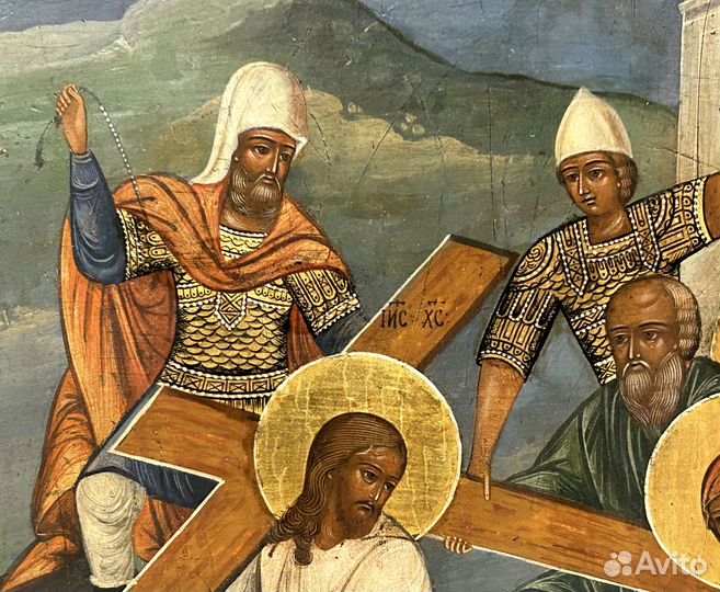 Икона Несение Креста Господня Редкость