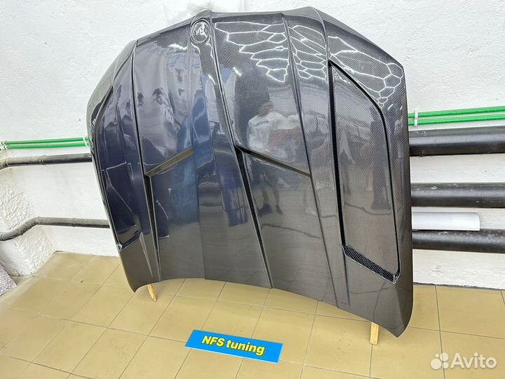 Карбоновый капот на BMW X5 G05 X6 G06 карбон