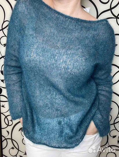 Красивейший свитер из мохера 46-48р-р