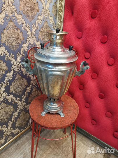 Старинный Самовар клеймо Тула форма Рюмка Грани