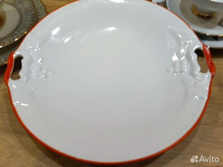 Антиквариат Блюдо с ручками Карл Тильш