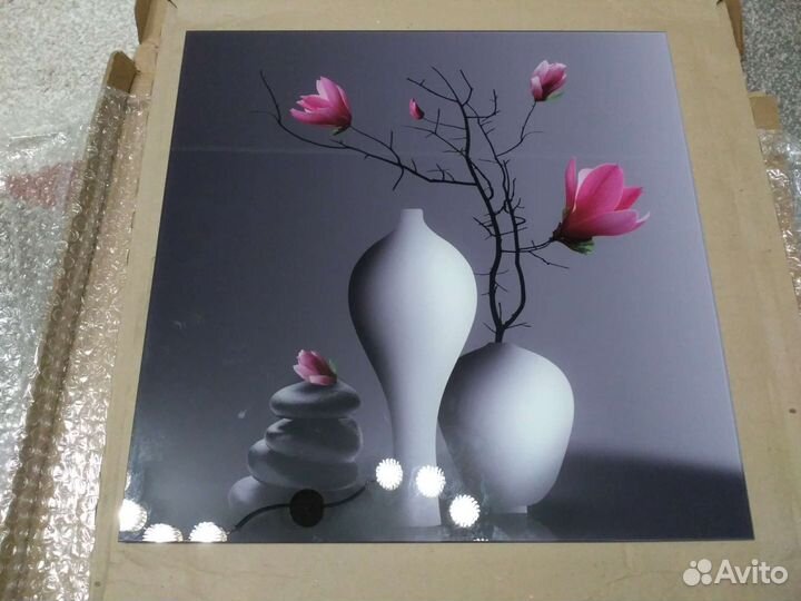 Картина на стекле магнолия