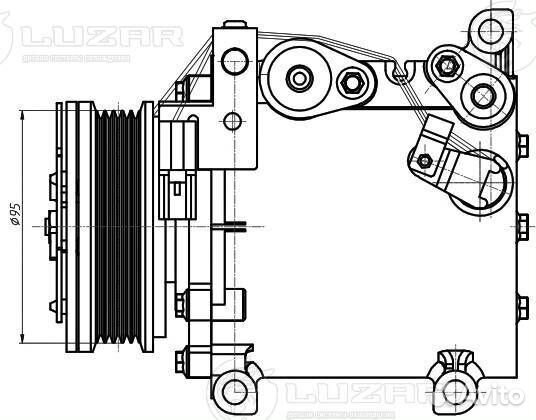 Компрессор кондиционера mitsubishi lancer IX 03