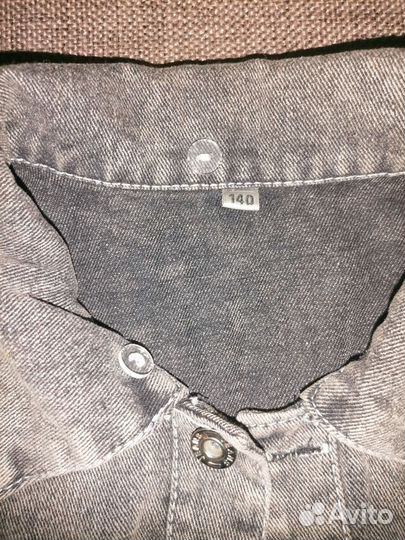 Вещи (джинсовка, лонгослив, желетка), рост 140