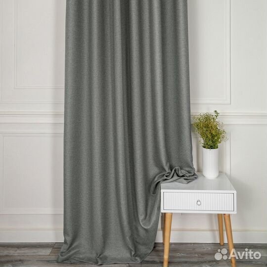 Комплект штор рогожка Орфей Серебро