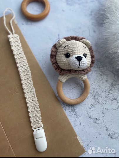 Вязаные погремушки, шуршащие ушки