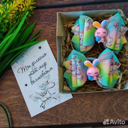 Бантики для волос ручной работы