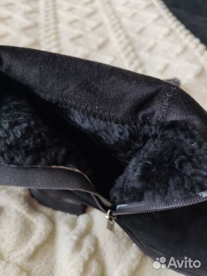 Зимние женские сапоги 38 натуральная замша