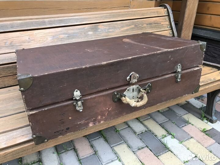 Старинный деревянный Чемодан Ретро Винтаж