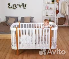 Кроватка happy baby mommy lux растущая до 7 лет