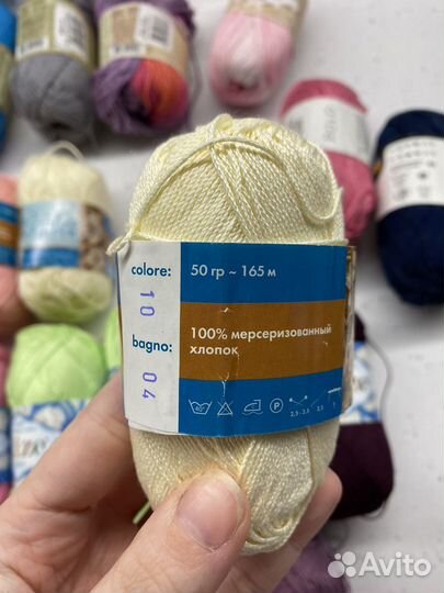 Пряжа для вязания 100 хлопок