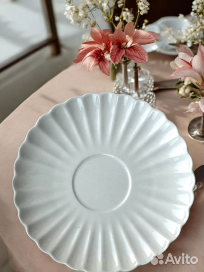 Чашка фарфоровая с блюдцем