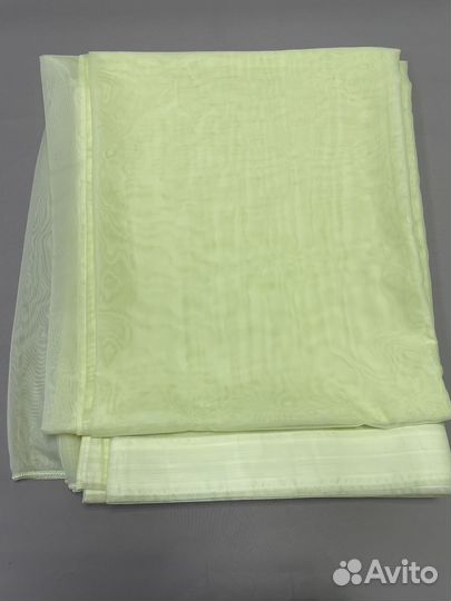 Тюль желтый 7 м готовый