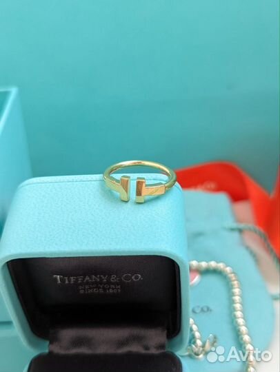 Золотое кольцо Tiffany 750 проба