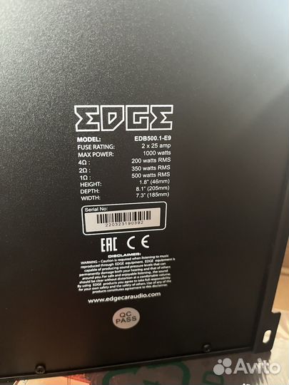 Усилитель edge EDB500.1-E9