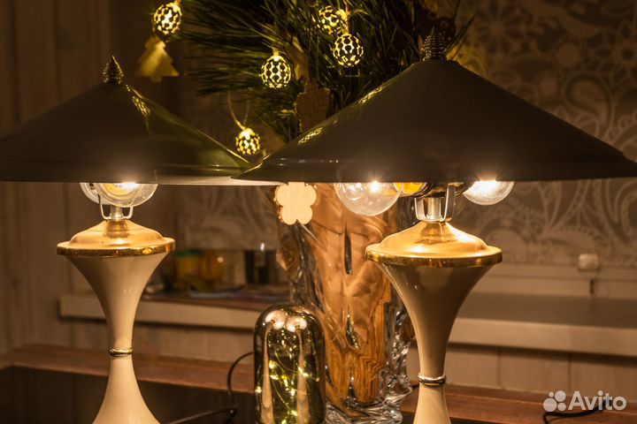 Винтажная настольная лампа с диммером