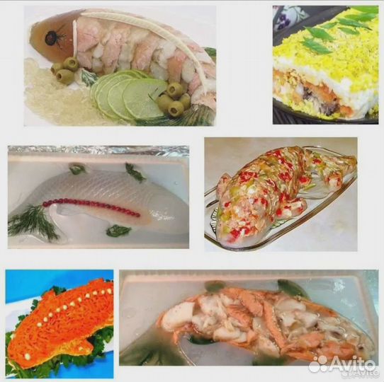 Форма сельди под шубой, шоколада в виде рыбки L