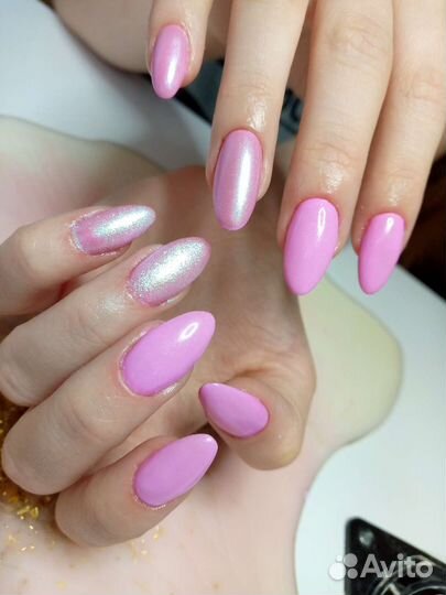 Маникюр наращивание гель лак модель