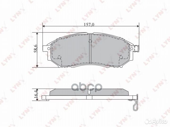 Колодки тормозные дисковые перед BD5725 LYN
