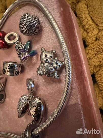 Шармы с браслетом серебро