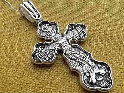 Крест подвес серебряный нательный православный