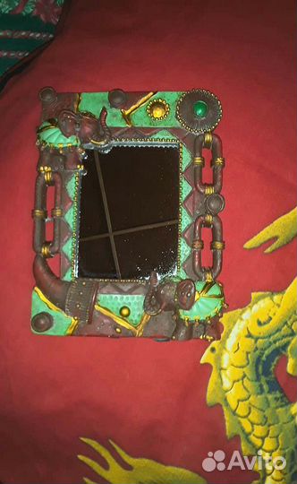 Зеркало этно Африканский стиль Слоны 19 на 14см