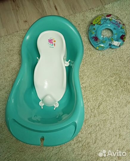 Ванна детская с подставкой и кругом