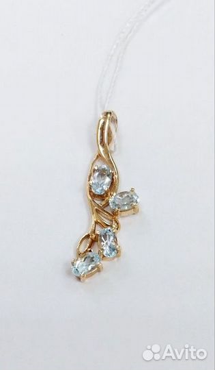 Подвеска с синтетическим камнем Золото