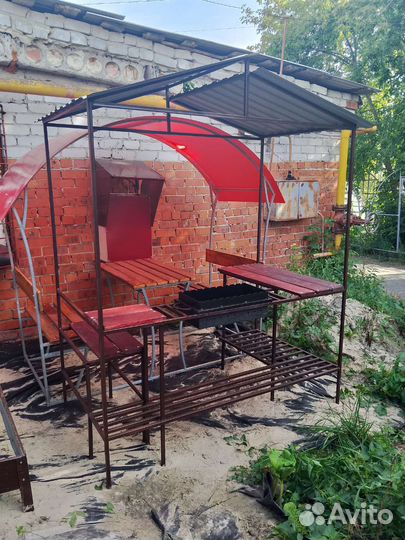 Мангал с крышей