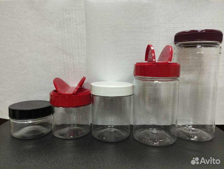 Продам Пэт банки с крышками под хранение