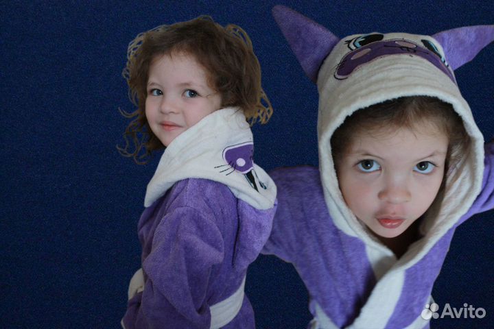 Детские махровые халаты. Египетский хлопок