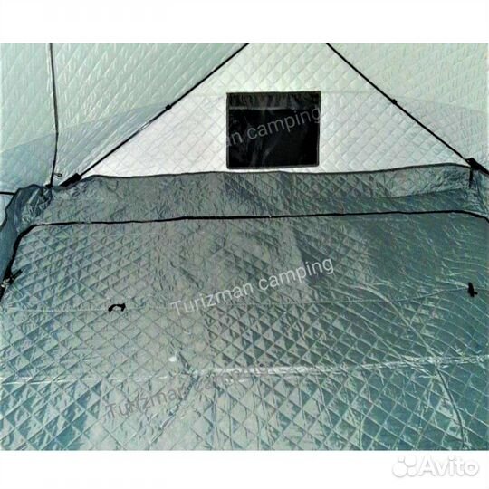 Зимняя палатка + пол + раскладушка 190х64х40см