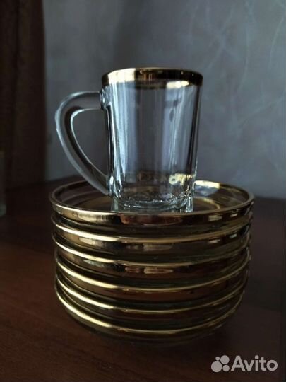 Чашка с блюдцем СССР набор 6 шт