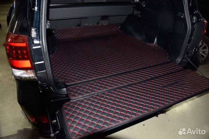 3d 3д коврики из экокожи на Тойота LC 200