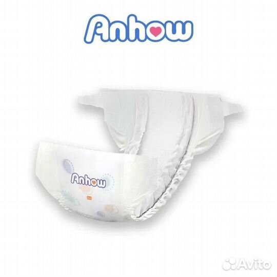 Подгузники детские Anhow, S (4-8кг), 72 шт