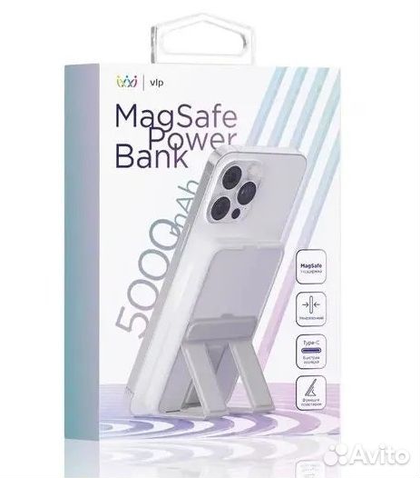 Внешний аккумулятор MagSafe VLP 5000 mAh белый