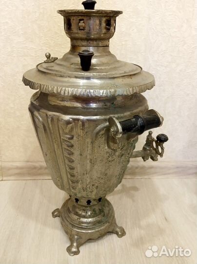 Самовар на дровах. гранная рюмка. тула. 1953